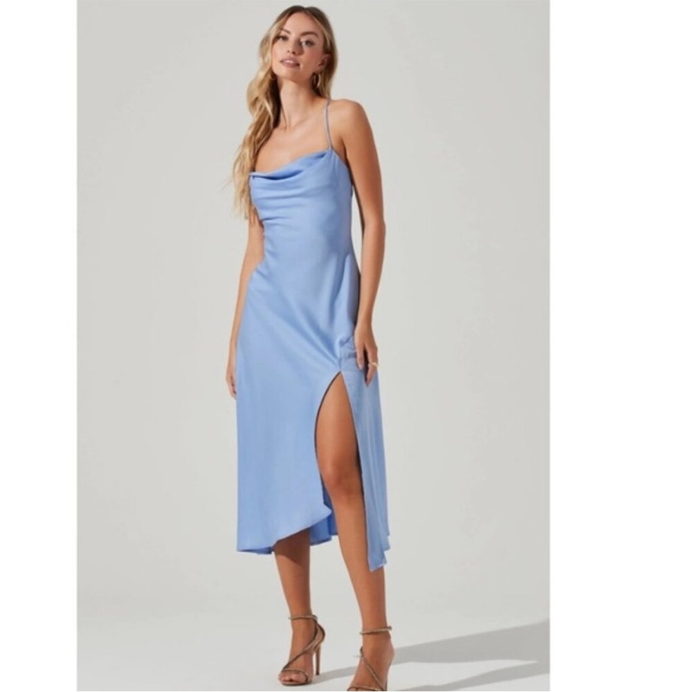 NWT ASTR Chic Asymmetrical Blue Dress